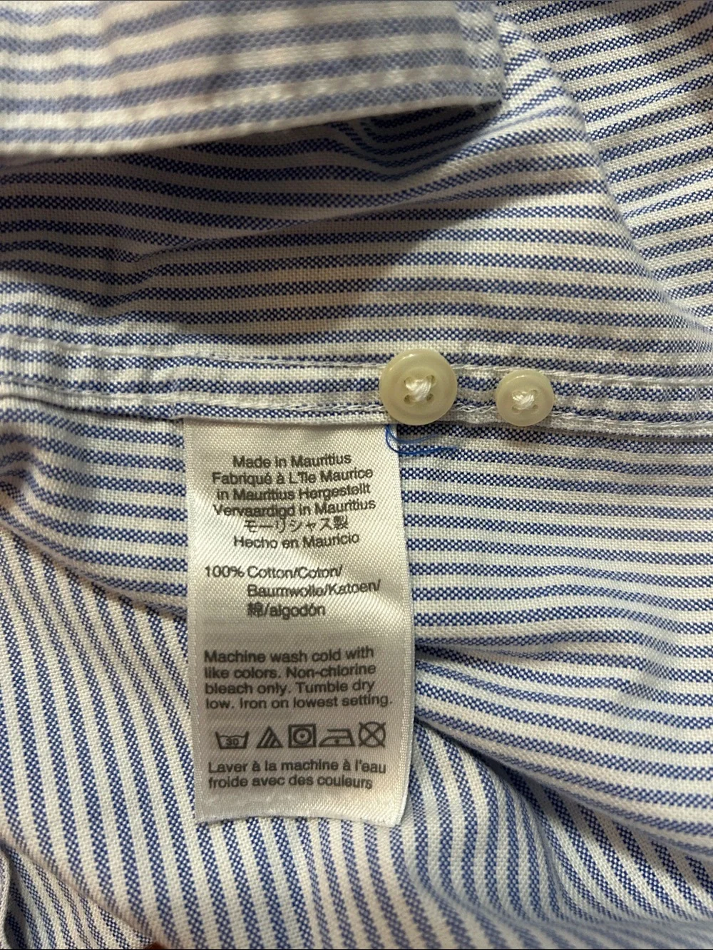 J. Crew Light Blue and White Pinstripe Slim fit Button-Down Shirt